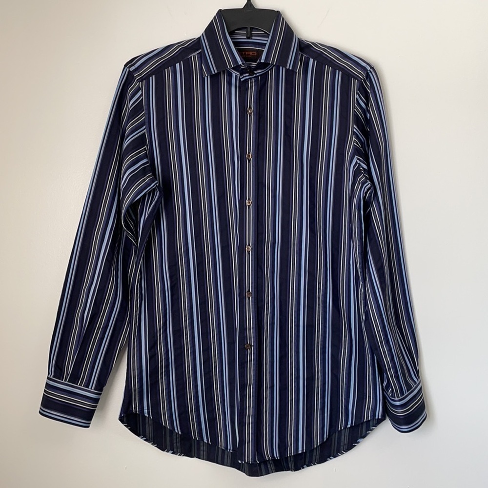 ETRO Men’s Cotton Dress Shirt Button Up Made in Italy Size 40